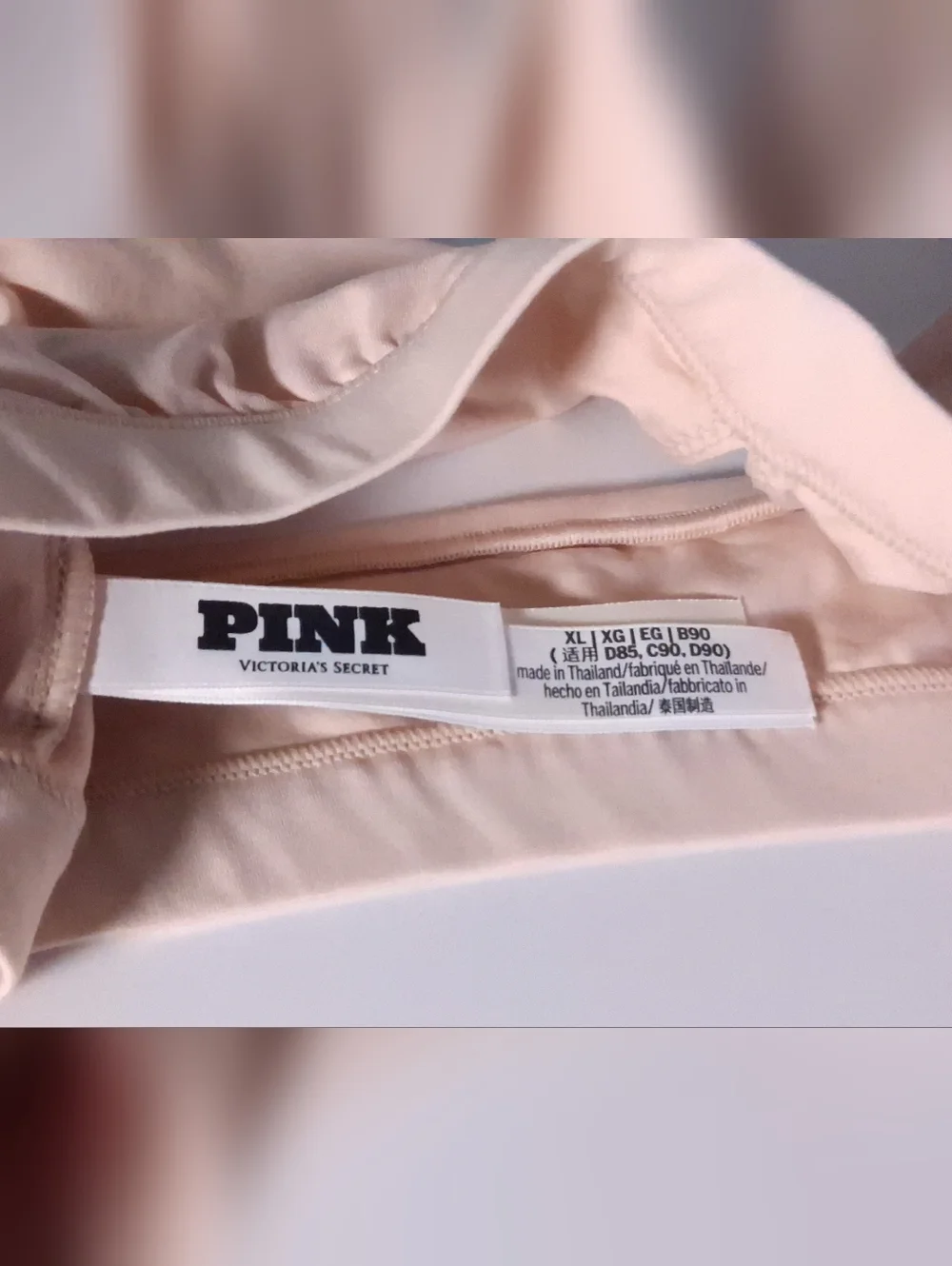 PINK Victoria's Secret Soft Nude Triangle Bralette Size XL - Picture 16 of 16